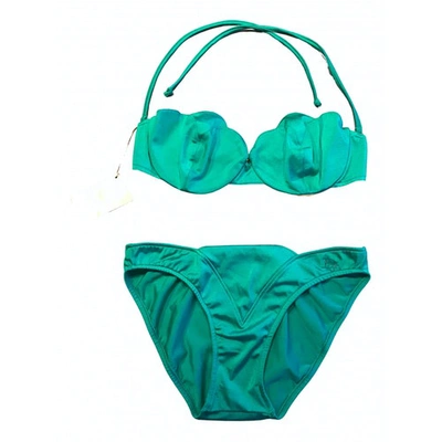 Pre-owned Dior Turquoise Lycra Swimwear