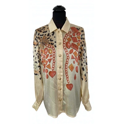 Pre-owned Escada Silk Shirt In Beige