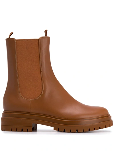 GIANVITO ROSSI CHESTER LEATHER CHELSEA BOOTS