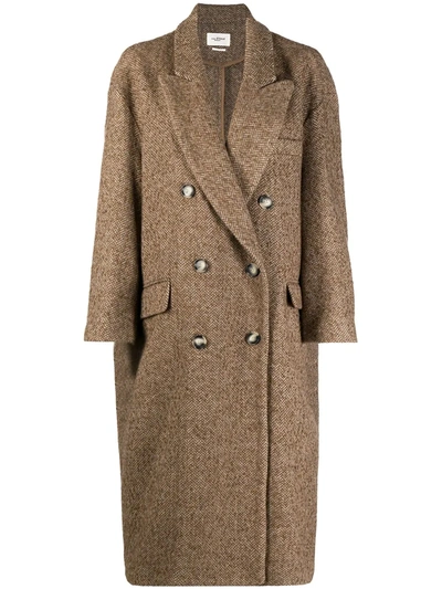 Isabel Marant Étoile Ojima Double-breasted Coat In Neutrals