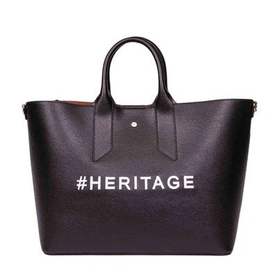 Borbonese Heritage Mindblow Handbag In Black