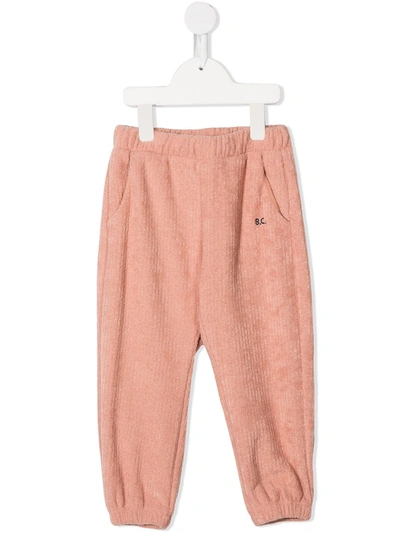 Bobo Choses Kids' Embroidered Logo Trousers In Pink