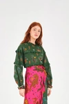 FARM RIO GREEN FARM FESTA BLOUSE