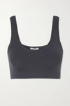 Hanro Touch Feeling Stretch-jersey Soft-cup Bra In Dark Gray