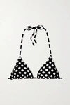 DOLCE & GABBANA POLKA-DOT TRIANGLE BIKINI TOP