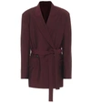 ACNE STUDIOS BELTED WOOL AND MOHAIR BLAZER,P00482481