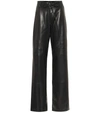 TOM FORD HIGH-RISE WIDE-LEG LEATHER PANTS,P00512512
