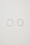 COS 18KT GOLD-PLATED TEXTURED HOOP EARRINGS,0913852001
