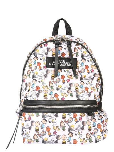 Marc Jacobs Collaboration Medium Backpack In White,black