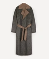 Nanushka Alamo Reversible Houndstooth Wool And Silk-blend Coat In Reversible Check