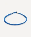 Miansai Sterling Silver Orson Loop Bungee Rope Bracelet In Colbalt Blue