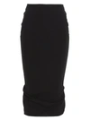 RICK OWENS RICK OWENS RUCHED MIDI SKIRT