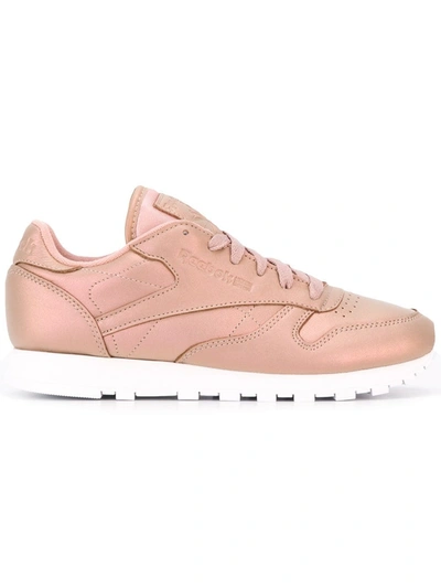 Reebok Metallic Lace-up Trainers In Pink