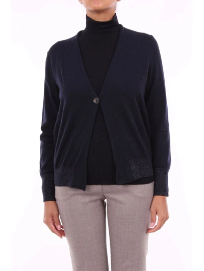 Peserico Women's Blue Wool Cardigan