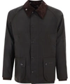 Barbour 'bedale' Green Jacket With Embroidered Logo On The Front In Tech Fabric Man In Grey