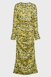 GANNI Floral Silk-Satin Dress,863097