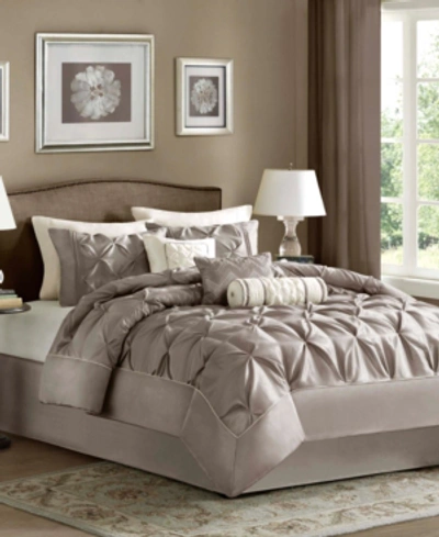 Madison Park Wilma 7-pc. California King Comforter Set Bedding In Taupe