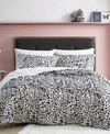 BETSEY JOHNSON WATER LEOPARD REVERSIBLE 3 PIECE COMFORTER SET, KING BEDDING