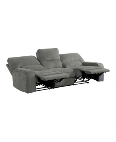 Furniture Elevated Power Recliner Sofa In Light Grey