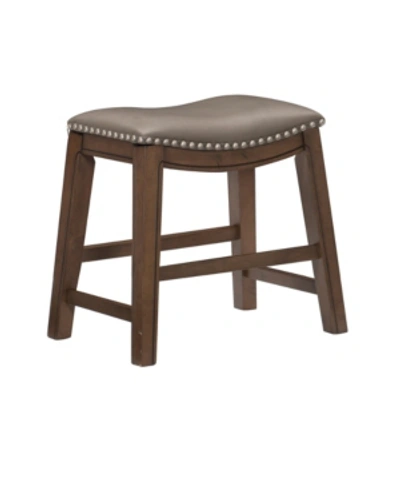 Furniture Gilman 18" Height Saddle Stool In Gray