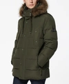 Marc New York Men's Tremont Down Parka With Faux Fur Trimmed Removable Hood In Forest