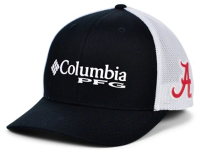 Columbia Alabama Crimson Tide Pfg Trucker Cap In Black