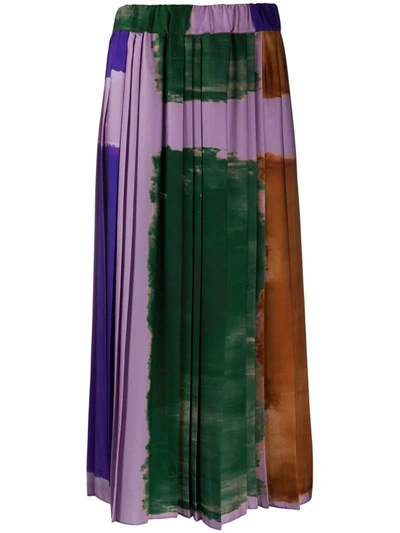 Altea Pleated Maxi Skirt In Purple