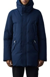 Mackage Edward Water Repellent Down Parka With Removable Bib In Navy
