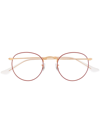 Ray Ban Round Wireframe Glasses In Gold