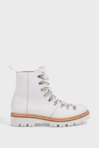 Grenson Nanette Leather Boots In White
