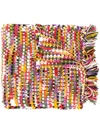 MISSONI FRINGED KNITTED SCARF