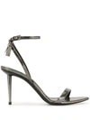 TOM FORD PADLOCK DETAIL METALLIC SANDALS