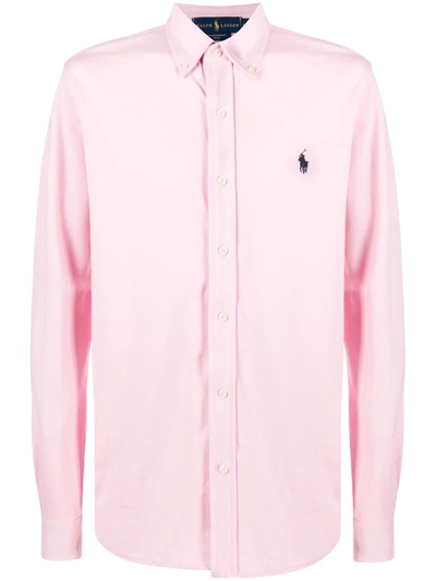Polo Ralph Lauren Logo-embroidered Shirt In Pink
