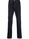 Ps By Paul Smith Contrast-stitching Straight Jeans In Blue