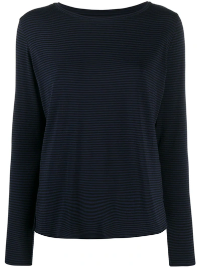 Majestic Striped Long-sleeve T-shirt In Blue