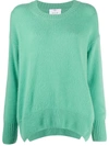 ALLUDE crewneck cashmere jumper