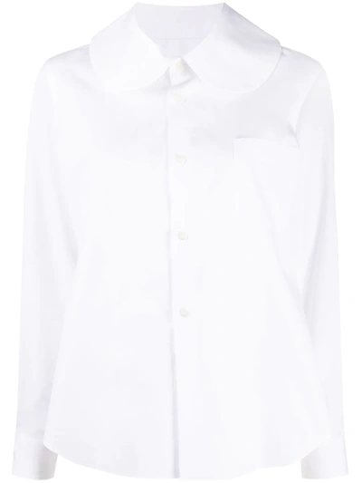 Comme Des Garçons Comme Des Garçons Bib Collar Shirt In White