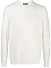 Drumohr Diamond-pattern Cotton Jumper In Neutrals