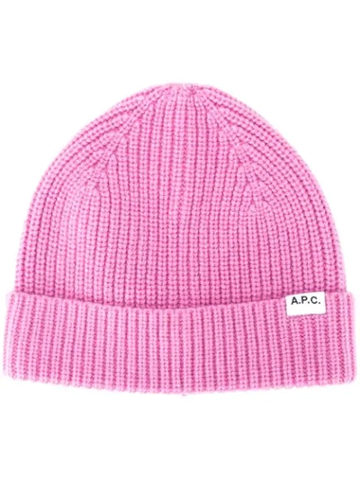 Apc Samuel Wool And Cashmere Beanie In Pink