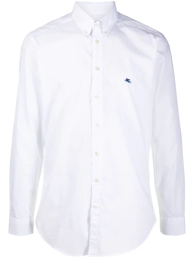 Etro Embroidered Logo Shirt In White