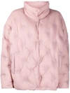 Stand Studio Quilted Pink Down Jacket 'sarah' In Pink