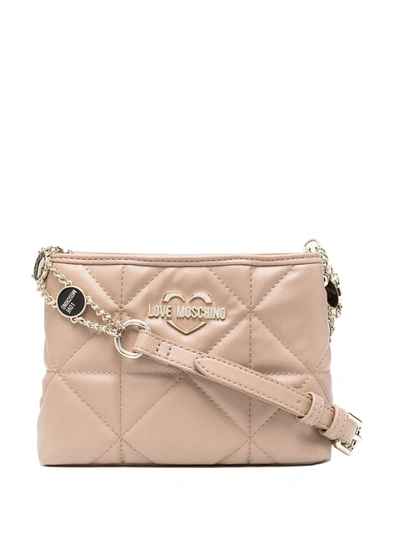 Love Moschino Double-pouch Cross-body Bag In Neutrals