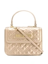 LOVE MOSCHINO QUILTED TOP-HANDLE BOX BAG