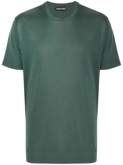 Tom Ford Round Neck T-shirt In Grün