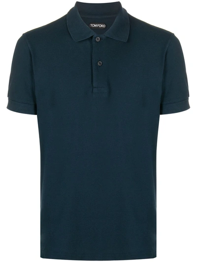 Tom Ford Polo T-shirt In Blue