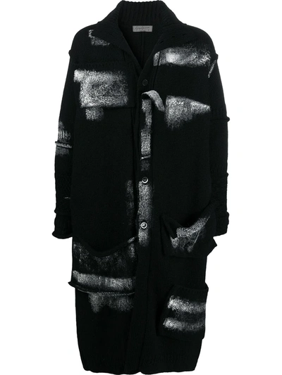 Yohji Yamamoto Spread-collar Cardi-coat In Black