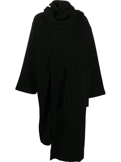 Yohji Yamamoto Wrap-style Cardi-coat In Black