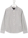 EMPORIO ARMANI POLKA DOT BUTTON-UP SHIRT