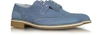 A.TESTONI SHOES LIGHT BLUE CALF LEATHER DERBY SHOE