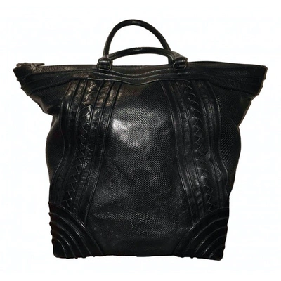 Pre-owned Bottega Veneta Black Water Snake Handbag